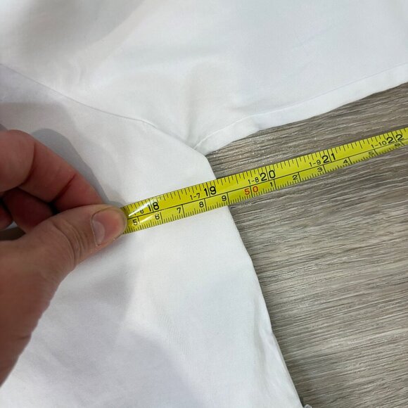 REFKA White Assymetric Hem Blouse Long Sleeves sz M - Picture 10 of 11